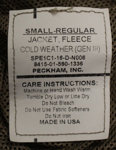 Rothco Coyote ECWCS Gen III Military Soft Polar Fleece Jacket - Small - Used