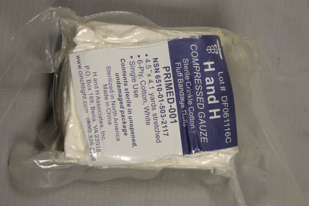 H&H Compressed Gauze 6510-01-503-2117 -New
