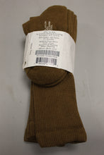 Load image into Gallery viewer, DLA Troop Support Brown Military Boot Socks - X-Small - Antimicrobial - New