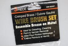 Load image into Gallery viewer, Crimped Brass Wire Brush Set - 3 Piece - BW-02337 - New