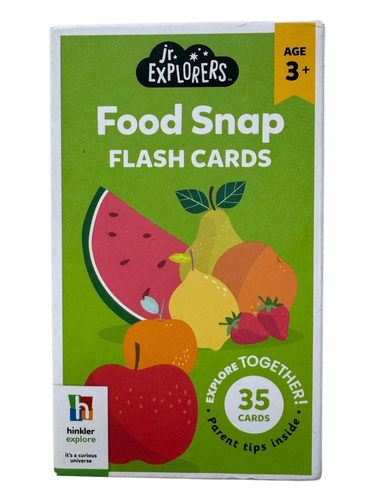 Jr Explorers Food Snap Flash Cards - 35 Cards - Ages 3+ - New