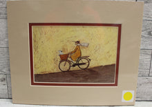 Load image into Gallery viewer, Sam Toft Fine Art Wall Print - Hold On Doris - Bike Ride with Dog - Mat 8x10