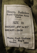 Load image into Gallery viewer, 1950&#39;s Royal Canadian Army Cadet Battledress Jackets - Choose Size - Used