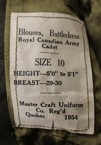 1950's Royal Canadian Army Cadet Battledress Jackets - Choose Size - Used
