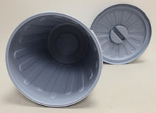 Load image into Gallery viewer, Vintage Retro United Solutions Slate Blue Plastic Garbage Can Wastebasket w/ Lid