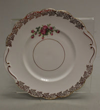 Load image into Gallery viewer, Vintage 1950s Rosina Bone China Serving Plate - 10" - Pink &amp; Gold Floral - Used