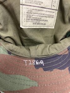 US Army Woodland Class 1 Cap Hat W/ Earflaps - 7-1/2 - 8415-01-084-1687- Used