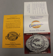 Load image into Gallery viewer, Vintage 1987 Montana Centennial Brass Belt Buckle - #473 - Grizzly - New