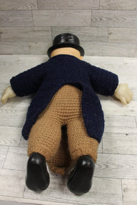 Vintage Homemade Knitted Clown - Used