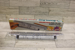 Rolling Ruler 12" Compass Protractor T-Square For Angles, Arcs, Circles, Lines