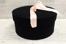 Load image into Gallery viewer, Vintage Velvet Hat Box - Black - Used