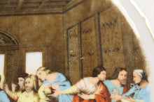 Load image into Gallery viewer, Vintage UCAGCO Open Lace Plate - Last Supper with Gold Trim - 8&quot; - Used