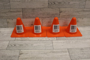 Set Of Four Miniature Rubber Great Job Road Cones For Teacher -New
