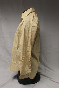 US Army Men's Tan Dress Shirt - 15 x 32 - 8405-01-005-1042 - Used