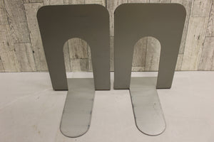 Vintage Gray Metal Bookend - Set of 2 - Used