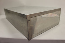 Load image into Gallery viewer, Vintage Floral Aluminum Wedding Dress Storage Box Keepsake - 31x18x8 - Used