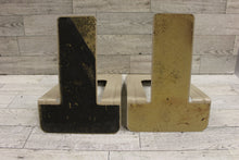 Load image into Gallery viewer, Vintage Beige Metal Bookend - Set of 2 - Used