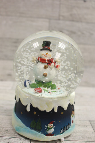 Christmas Musical Snowman Snow Globe - Used