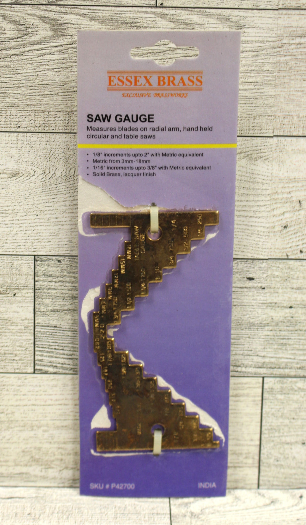 Essex Brass Saw Depth Gauge - 1/8