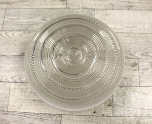 Vintage Retro White Striped Glass Ceiling Light Cover - 5.5" - Used