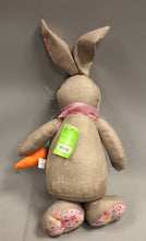 Load image into Gallery viewer, Easter Burlap Stuffed Bunny Rabbit Holding Carrot - New