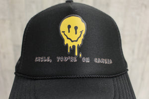 Smile You're On Camera Baseball Hat -One Size Fits Most - New