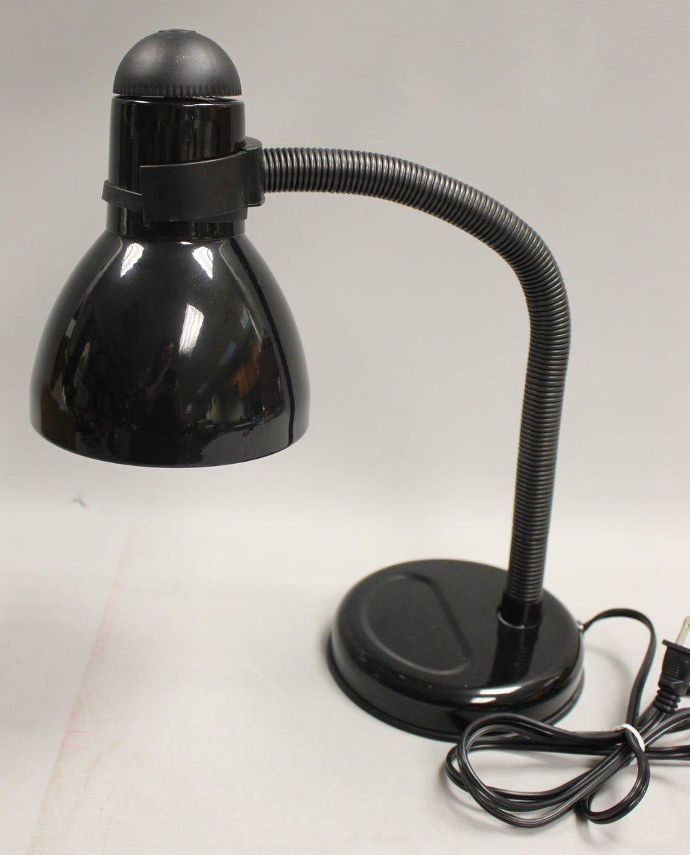 Intertek 18"H Black Incandescent Adjustable Desk Lamp Used Military Steals and Surplus