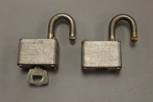 Load image into Gallery viewer, Vintage Set of 2 Milwaukee Made Master Lock Padlocks with Key - Used