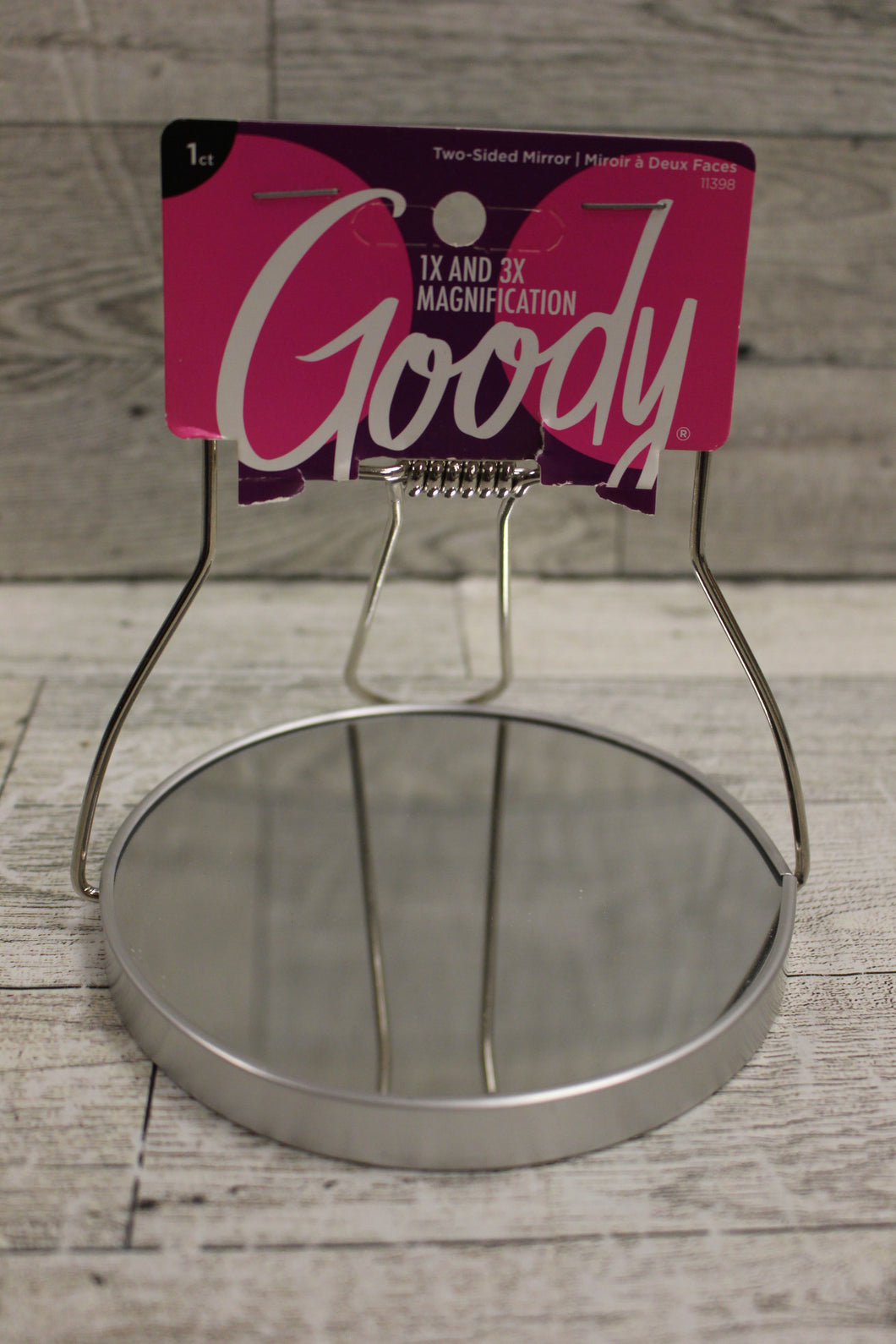 Goody 1X and 3X Magnification Two-Sided Mirror with Stand - New
