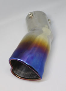 Car Curved Exhaust Tip Tail Pipe - Heart Shape - Multicolor - 2.25'' Inlet - New