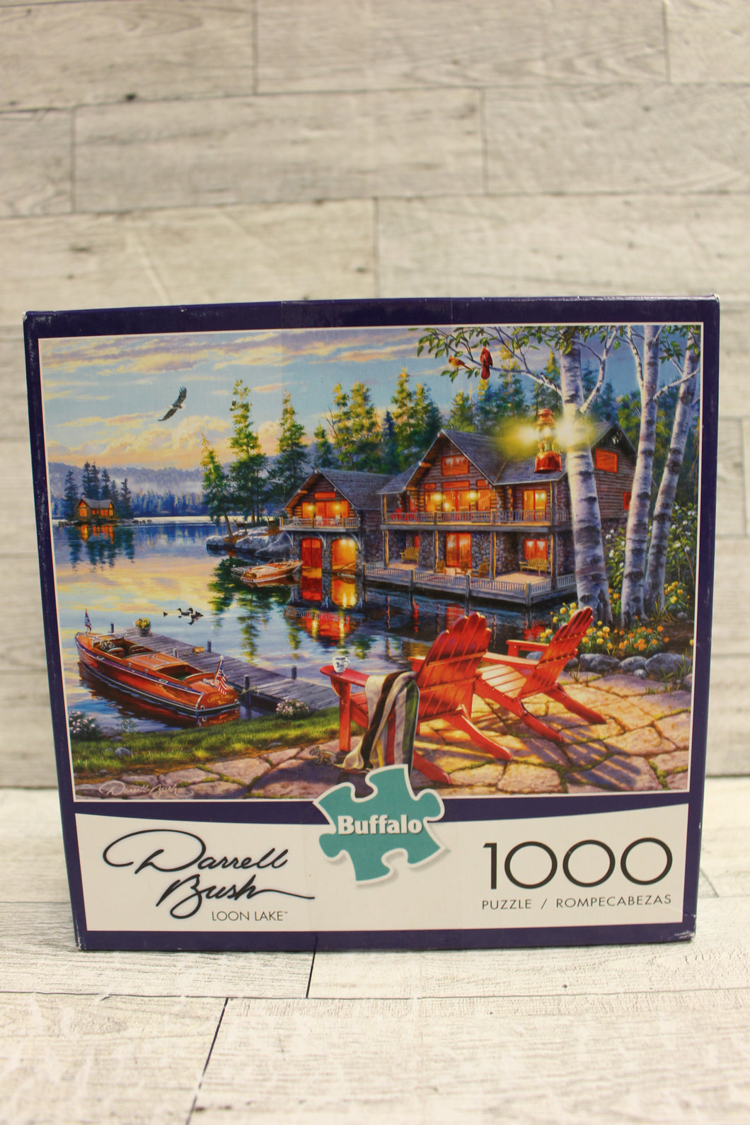 Buffalo Games Darrell Bush LOON LAKE 1000 Piece Puzzle - 26.75