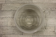 Load image into Gallery viewer, Vintage Retro White Striped Glass Ceiling Light Cover - 5.5&quot; - Used