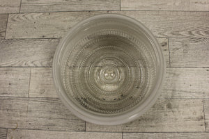 Vintage Retro White Striped Glass Ceiling Light Cover - 5.5" - Used
