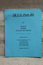 Load image into Gallery viewer, AK U.S. Parts Kit Booklet By First Son Enterprises -Used