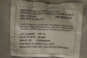 Improved Outer Tactical Vest Yoke/Collar Back Assembly - Medium - Used