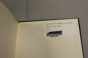 Nuclear Planning in Nato - Daniel Charles - Pitfalls of First Use