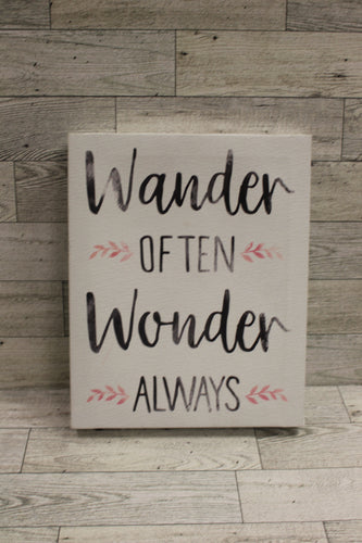 Wander Often, Wonder Always Canvas Wall Art/Sign - 10