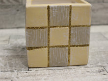 Load image into Gallery viewer, Christmas Tree Ceramic Square Holiday Cube for Candles or Crafts - New