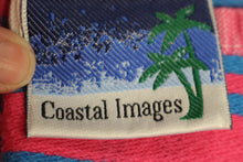Load image into Gallery viewer, Vintage Coastal Images Striped Cotton Beach Towel - Used