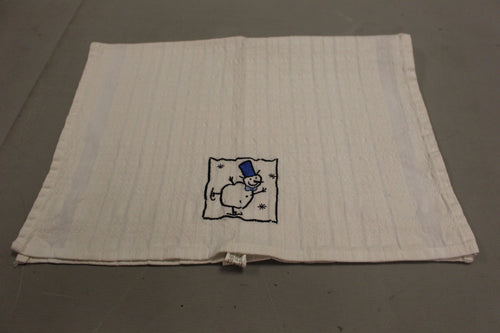 RITZ Christmas Skating Stick SnowmanTowel - Used (#3)