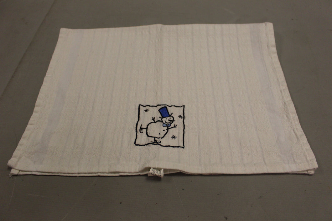 RITZ Christmas Skating Stick SnowmanTowel - Used (#3)