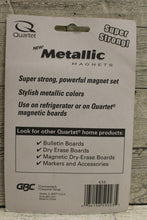 Load image into Gallery viewer, Quartet Metallic Magnets - Silver and Graphite - 6-Count - New