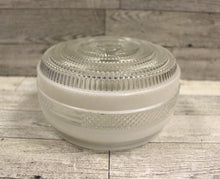 Load image into Gallery viewer, Vintage Retro White Striped Glass Ceiling Light Cover - 5.5&quot; - Used