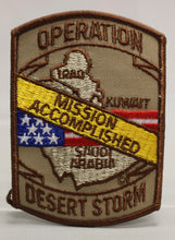 Load image into Gallery viewer, Operation Desert Storm Mission Accomplished Sew On Patch - Used