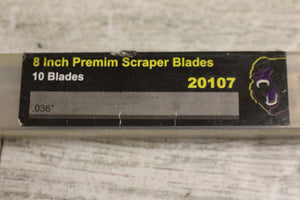 Gorilla 8" Premium Scraper Blades - 20107 - Set of 9 - New