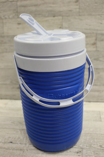 Rubbermaid Half Gallon Water Drink Jug - #154A - Blue/White - Used