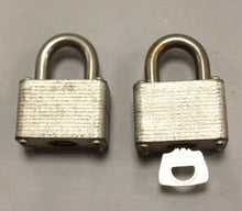 Load image into Gallery viewer, Vintage Set of 2 Milwaukee Made Master Lock Padlocks with Key - Used