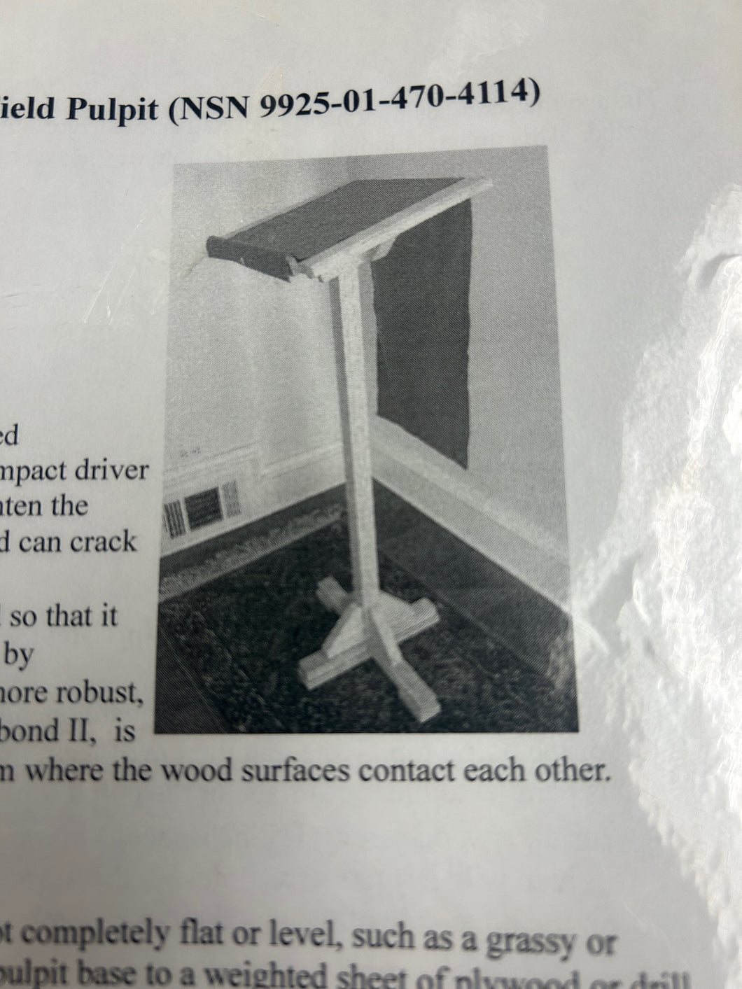 Military Field Pulpit - Oak - Church School Lectern Conference Debate - New