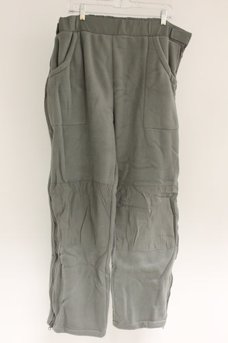 US Military United Fleece Pant Liner -Side Zipper - Large - Foliage Green - New