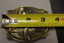 Load image into Gallery viewer, Collectors Kansas State Seal Belt Buckle with Pouch - BB-5114 - Sterling Silver